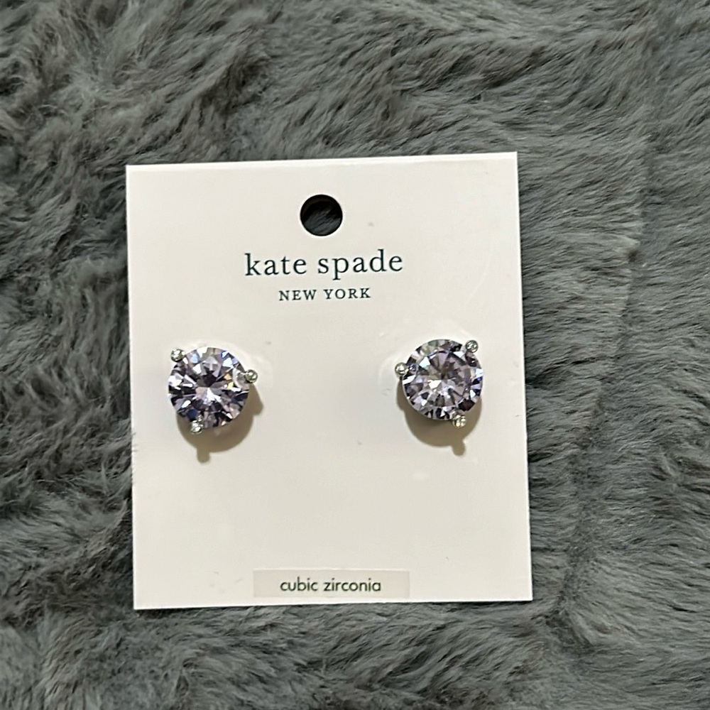 Kate Spade Rise and Shine Gumdrop Earrings in Lilac and Silver NWT Never Worn
